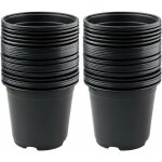 Lot de 50 pots de fleurs en plastique noir de 15 cm pour plantes succulentes, l�gumes et boutures zhuoxuan ...