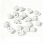 Lot de 50 roulettes blanches en plastique pour tringle � rideaux, adapt�es aux camping - cars, aux fourgons ...