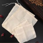 Lot de 50 sachets en mousseline de coton rutilisables pour la cuisine, le trempage de l'alcool mdicinal, ...