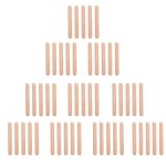 Lot de 50 tourillons en bois massif - 5x30mm pour bricolage et travail du bois