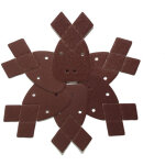 Lot de 50 triangles abrasifs - 140 mm - auto - adh�sifs - 4 trous - grain 40 / 60 / 80 / 120 / 240 - ...