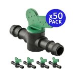 Suinga - lot de 50 vanne commutation d'irrigation, robinet d'arrosage goutte  goutte 16mm, valve 16 ...