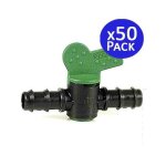 No brand - lot de 50 vanne commutation d'irrigation, robinet d'arrosage goutte � goutte 20mm, valve 20 ...