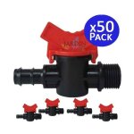 Suinga - lot de 50 vanne d'irrigation goutte  goutte 16mm x 1 / 2'' robinet d'irrigation 16 mm valve ...