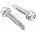 Lot de 50 vis autoforeuse, en acier inoxydable, 6. 3 mm x 32 mm, vis auto perforante avec joint d'�tanch�it�, ...