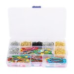 Lot de 500 pingles de sret grandes et petites, assortiment de couleurs, multi - spcifications, accessoires ...