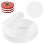 Lot de 500 papiers steak hach, round feuilles papier antiadhsive 11cm burger papier cuisson pergament ...