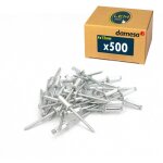 Lot de 500 - rivet pop aveugle panoui fleur clat tte plate aluminium / acier 4x12 mm