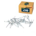 Lot de 500 - rivet pop aveugle t�te plate aluminium / acier 4x16 mm
