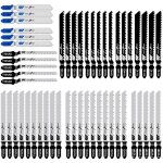 Lot de 52 lames de scie sauteuse, lame de scie mtaux professionnelle haute teneur en carbone, 10 modles, ...