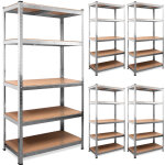 Lot de 5x �tag�re charge lourde m�tallique 180x90x40 cm 5 plateaux modulables