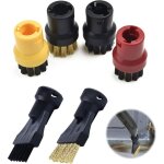 Lot de 6 accessoires pour nettoyeur vapeur karcher easyfix sc1 sc2 sc3 sc4 sc5 kit, comprenant brosses ...