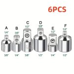 Lot 6 adaptateurs t�te manchon convertisseur cl� � cliquet acier cr - v - sans assemblage requis - id�al ...