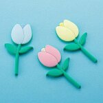 Lot de 6 aimants pour r�frig�rateur - personnalisation - crochet sans perforation - stickers floraux ...