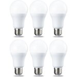 Lot de 6 ampoules led culot edison � vis e27 10 w blanc froid intensit� non variable