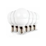 Eclairage design - lot de 6 ampoules led e14 mini globe 5. 5w 470 lumens temprature de couleur: blanc ...