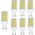 Lot de 6 ampoule led g9 10w (ampoule halog�ne �quivalente 100w) g9 1000lm, blanc froid 6000k, base en ...