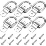 Lot de 6 ancrages d'arrimage à anneau en d, crochets d'arrimage robustes en acier inoxydable de 6, 35 ... Lot de 6 ancrages d'arrimage à anneau en d, crochets d'arrimage robustes en acier inoxydable de 6, 35 ...