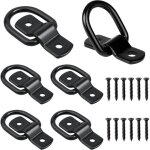 Lot de 6 anneau arrimage crochet arrimage anneaux en d inoxydable noir anneau d'arrimage montage anneau ...
