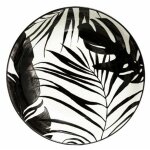 Secret de gourmet - lot de 6 assiettes creuses 'palme' 20cm noir