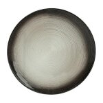 Lot de 6 assiettes � dessert  jem  21cm noir & argent