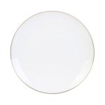 Lot de 6 assiettes � dessert 'liser�' 20cm blanc