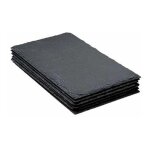 Lot de 6 assiettes plates  ardoise ii  30cm gris