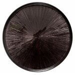 Secret de gourmet - lot de 6 assiettes plates 'astra' 28cm noir