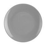 Secret de gourmet - lot de 6 assiettes plates 'colorama' 27cm gris
