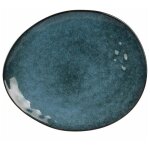 Lot de 6 assiettes plates 'au grès' 27cm bleu Lot de 6 assiettes plates 'au grès' 27cm bleu