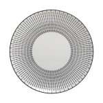 Lot de 6 assiettes plates porcelaine  lunis  27cm noir