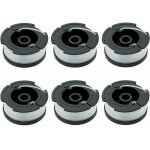 Lot de 6 bobines a6481 a6485 pour tondeuses black decker longueur de fil 10 m pr� - enroul�es pour performance ...