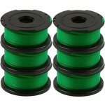 Lot de 6 bobines de fil pour dbroussailleuse black and decker gl7033, gl8033, gl9035, 6 m