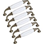 Lot de 6, boutons de porte en c�ramique poign�e de meuble tiroir, porcelaine poign�e de meuble de cuisine ...