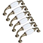 Lot de 6, boutons de porte en c�ramique poign�e de meuble tiroir, porcelaine poign�e de meuble de cuisine ...