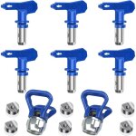 Lot de 6 buses de pulvérisation airless réversibles pour pulvérisateur de peinture haute pression (types ... Lot de 6 buses de pulvérisation airless réversibles pour pulvérisateur de peinture haute pression (types ...