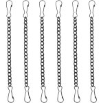 Lot de 6 cha�nes suspendre en m�tal noir 10 cm verrou � double extr�mit�, pour panneaux de porte, signalisatio ...