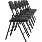 Décoshop26 - lot de 6 chaises de bureau chaise de conférence visiteur en synthétique et métal noir pliable ... Décoshop26 - lot de 6 chaises de bureau chaise de conférence visiteur en synthétique et métal noir pliable ...