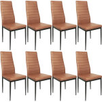 Lot de 6 chaises romane noires pour salle a manger marron