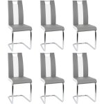 Lot de 6 chaises de salle � manger, chaise de cuisine avec pieds en m�tal, pour salle � manger, cuisine, ...