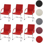 Mendler - lot de 6 chaises de salle à manger samara, chaise de cuisine à piétement luge, acier brun Mendler - lot de 6 chaises de salle à manger samara, chaise de cuisine à piétement luge, acier brun