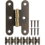 Lot de 6 charni�res classiques en m�tal bronze antique vintage 55 x 37 mm