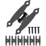 Lot de 6 charnires mtalliques en mtal patin pour armoires, portes de placard, coffres, caisses style ...