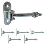 Lot de 6 charni�res r�glables - filetage m16 - acier galvanis�e - charni�res de porte et portail de jardin ...