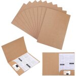Lot de 6 chemises de classement en papier kraft a4, rangement documents ? brun