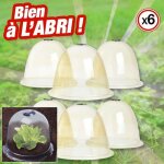 Outiror - lot de 6 cloches pour salades avec ventilation et accroches Outiror - lot de 6 cloches pour salades avec ventilation et accroches
