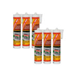 Sika - lot de 6 colles pour assemblage de petits barbecues en pierre colle bbq - beige clair - 500g