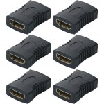 Lot de 6 coupleur hdtv, adaptateur hdtv femelle vers femelle, connecteur hdtv plaqu� or, hdtv c�ble extension ...