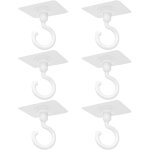 Lot de 6 crochets adh�sifs rotatifs pour plafond et mur - polyvalents pour cuisines et salles de bain ...
