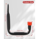 Lot de 6 crochets mural de garage, crochets en j robustes a visser, supports de montage muraux robustes ...